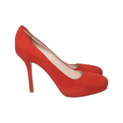 Escarpins (Rouge) de Prada Daim