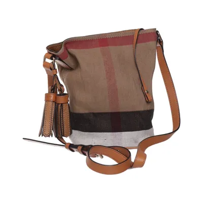 Schoudertas (Canvas Mega Check Mini Ashby Tassel Crossbody) van Burberry