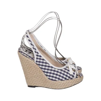 Chaussure compensées (Bleu, Blanc) de Dolce & Gabbana Cuir