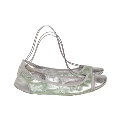 Ballerinaskor (Grön, Silverfärgad) från Prada Linea Rossa Skinn