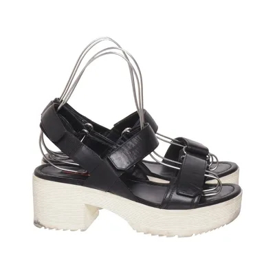 Sandalen (Schwarz, Weiß) von Prada Linea Rossa Leder