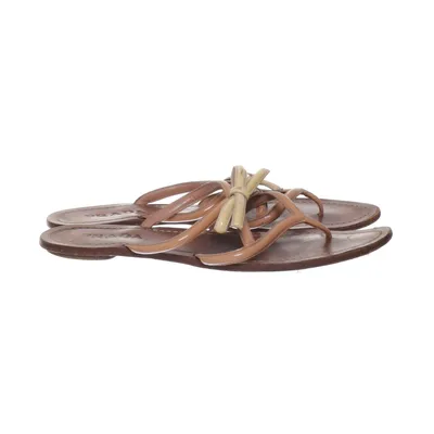 Flip-flops (Brown, Beige) from Prada Leather