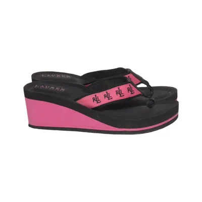 Tongs (Noir, Rose) de Lauren Ralph Lauren