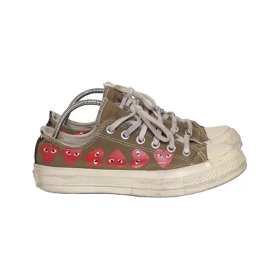 Canvas shoes (Green, Red) from Comme des Garçons PLAY x Converse Cotton
