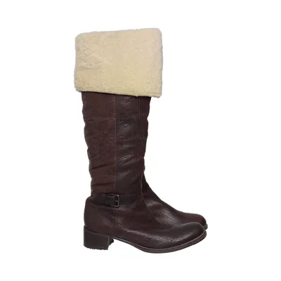 Boots (Brown, Beige) from Miu Miu Leather