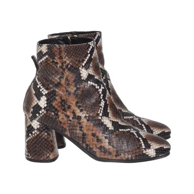 Heeled boots (Brown, White) from Elvio Zanon Leather