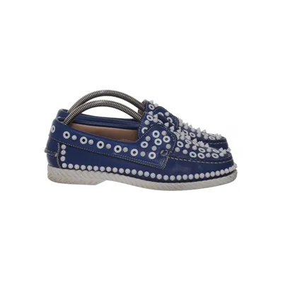 Loafers (Blauw) van Christian Louboutin Leer