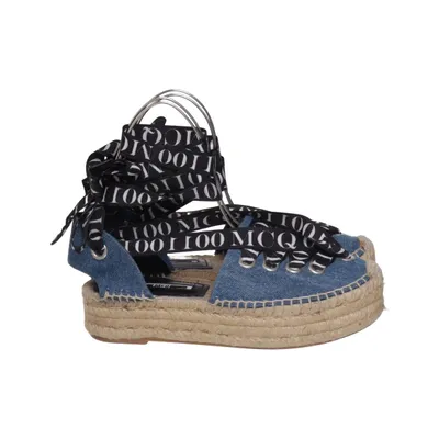 Sandales (Bleu, Noir) de McQ by Alexander McQueen Cuir