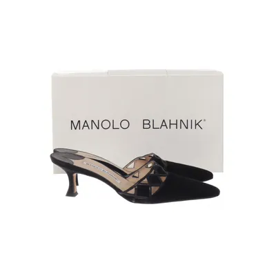 Mules (Black) from Manolo Blahnik Leather