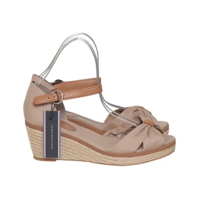 Kilklackar (Beige) från Tommy Hilfiger Bomull, Skinn