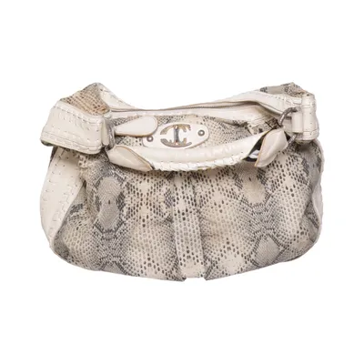 Handbag (Beige, Gray) from Just Cavalli Cotton, Leather
