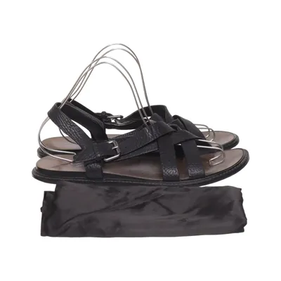 Sandales (Noir) de Yves Saint Laurent Cuir