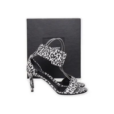 Sandaletter (Vit, Svart) från Saint Laurent Skinn