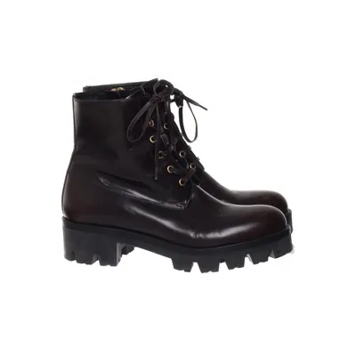 Laced boots (Brown) from Prada Leather