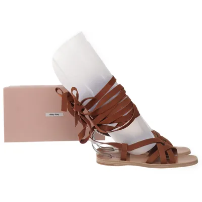 Gladiator sandalen (Calzature Donna) van Miu Miu Leer