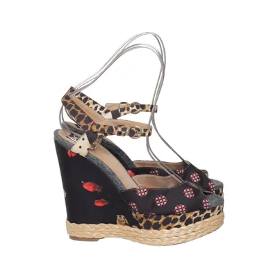 Wedges (Black, Multicolored) from Dolce & Gabbana Leather