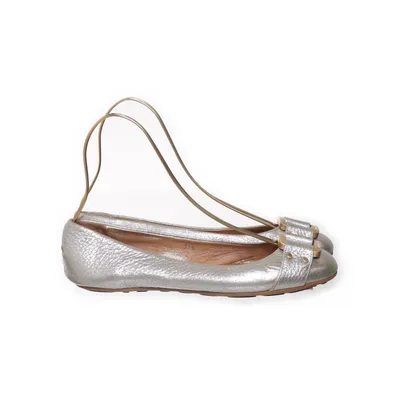 Ballet flats (Silver) from Jimmy Choo Leather