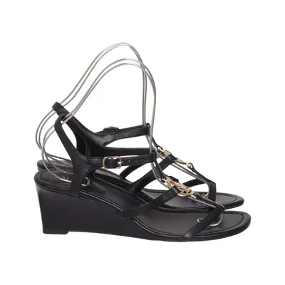 Chaussure compensées (Noir) de Lauren Ralph Lauren Cuir