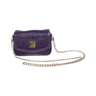 Axelremsväska (Vintage Visetos Chain Crossbody) från MCM Skinn
