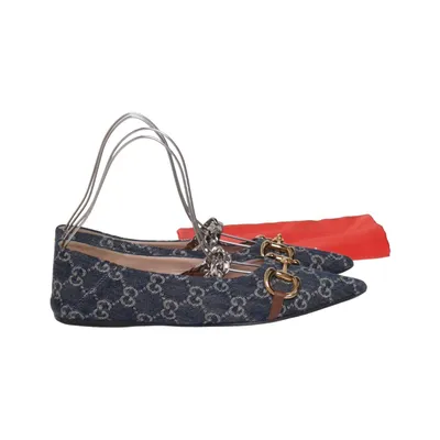 Ballerinasko (Horsebit Vittoria) fra Gucci Bomuld, Læder