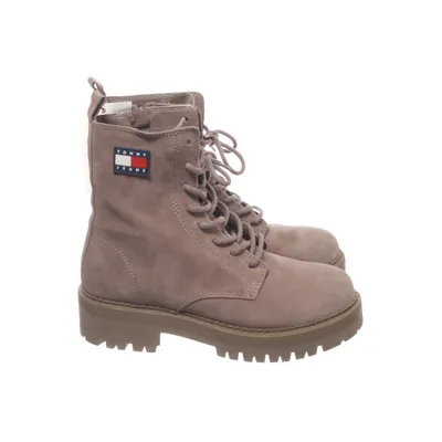 Veterlaarzen (Grijs) van Tommy Hilfiger Jeans Leer