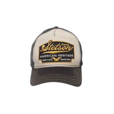 Truckerkeps (Svart, Vit) från Stetson