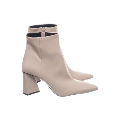 Heeled boots (Beige) from Zara