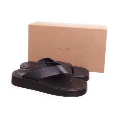 Flip-flops (Black) from Alohas Leather