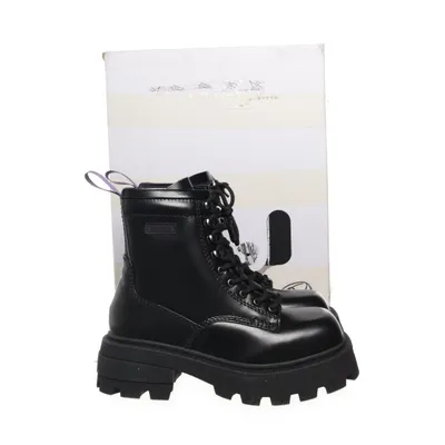 Bottes à lacets (Michigan Leather, Black) de Eytys Cuir