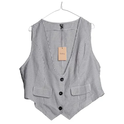 Kostymväst (Svart, Vit) från Shein Curve Elastan, Polyester