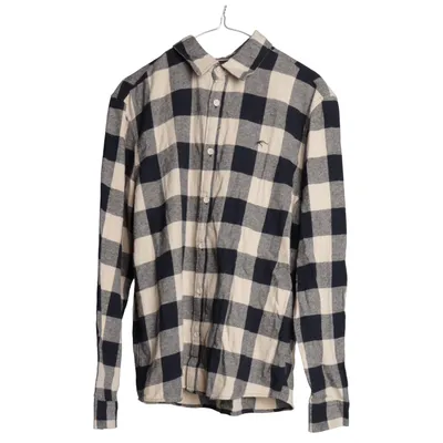 Shirt (Beige, Black) from Indicode Cotton
