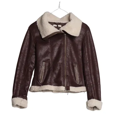 Shearlingjacka (Brun, Beige) från Ichi Polyester