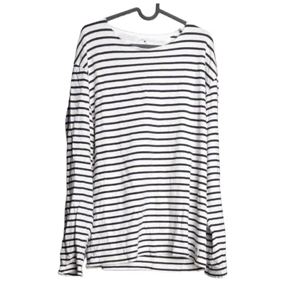 Langærmet t-shirt (Hvid, Blå) fra Wood Wood Bomuld