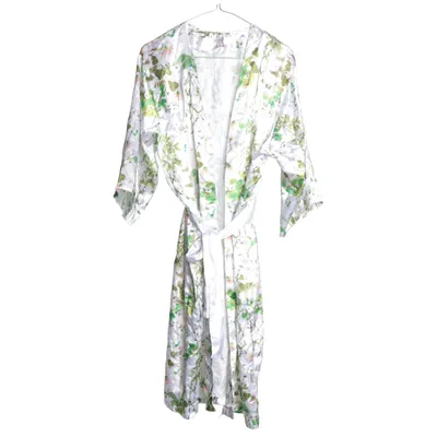 Bathrobe (White, Multicolored) from Ivana Helsinki Polyester