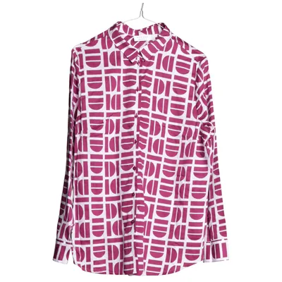 Blus (Rosa, Vit) från Eterna Bomull