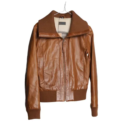 Läderjacka (Brun) från Rock'n Blue Bomull, Skinn, Polyester