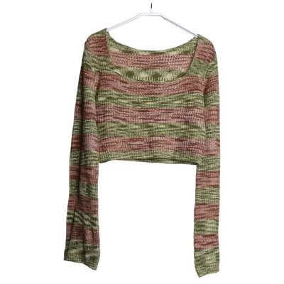 Tröja (Grön, Brun, Flerfärgad) från Romwe Akryl