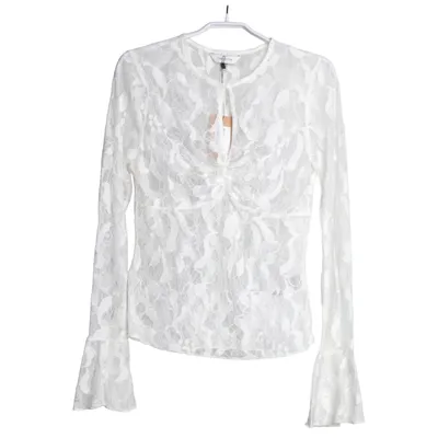 Blus (Vit) från H&M Polyamid, Bomull