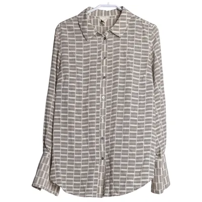 Blus (Beige, Svart, Brun) från Julie Fagerholt Elastan, Silke