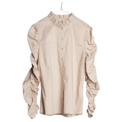 Bluse (Beige) fra Culture Bomuld, Elastan, Polyester