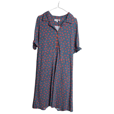 Klänning (Blå, Röd) från Cissi och Selma Elastan, Ekologisk bomull