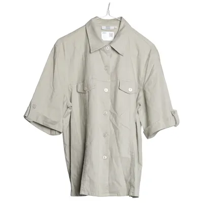 Kortärmad skjorta (Beige) från Halonen Elastan, Linne, Viskos