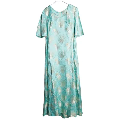 Jurk (Turquoise, Goud, Meerkleurig)