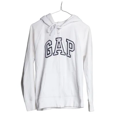 Huvtröja (Vit) från Gap Bomull, Återvunnen polyester