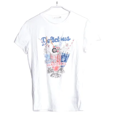 T-shirt (White, Multicolored) from Jean Louis Francois Cotton