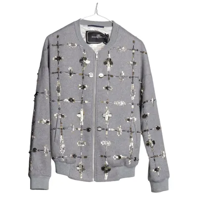 Bomberjacka (Grå, Flerfärgad) från By Malene Birger Bomull, Polyester, Viskos, Ull