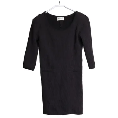 Robe (Noir) de Ganni Coton, Élasthane, Viscose