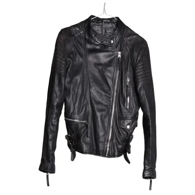 Bikerjakke (Sort) fra MDK Bomuld, Læder, Polyester