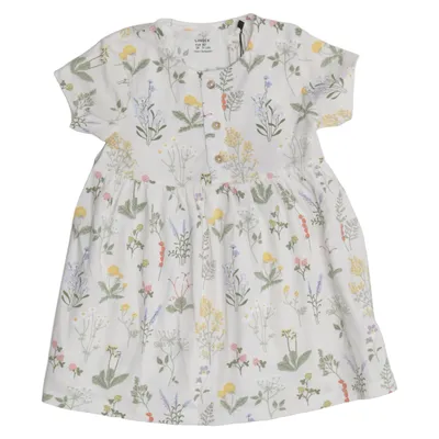 Klänning (Vit, Flerfärgad) från Lindex Bomull, Elastan