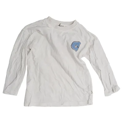 Langærmet t-shirt (Hvid, Blå) fra Cozmo Økologisk bomuld